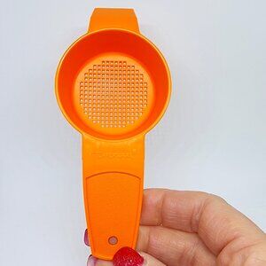 New Old Stock ~ Tupperware Small Sifter/Tea Steeper - #879-6 MCM Orange